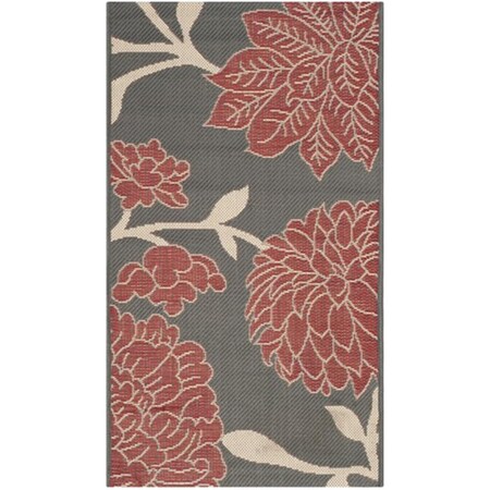 Safavieh Courtyard Power Loomed Accent Rug- Anthracite - Beige- 2 X 3 Ft. 7 In. CY7321-246A11-2